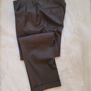 Lauren Ralph Men's  Twill Pleated Machine Washable Dress Pants Black P36W x 34L